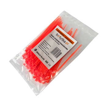 Opaski zaciskowe Opaski kablowe Trytytki - UV 2,5 x 100 mm, pomarańczowy